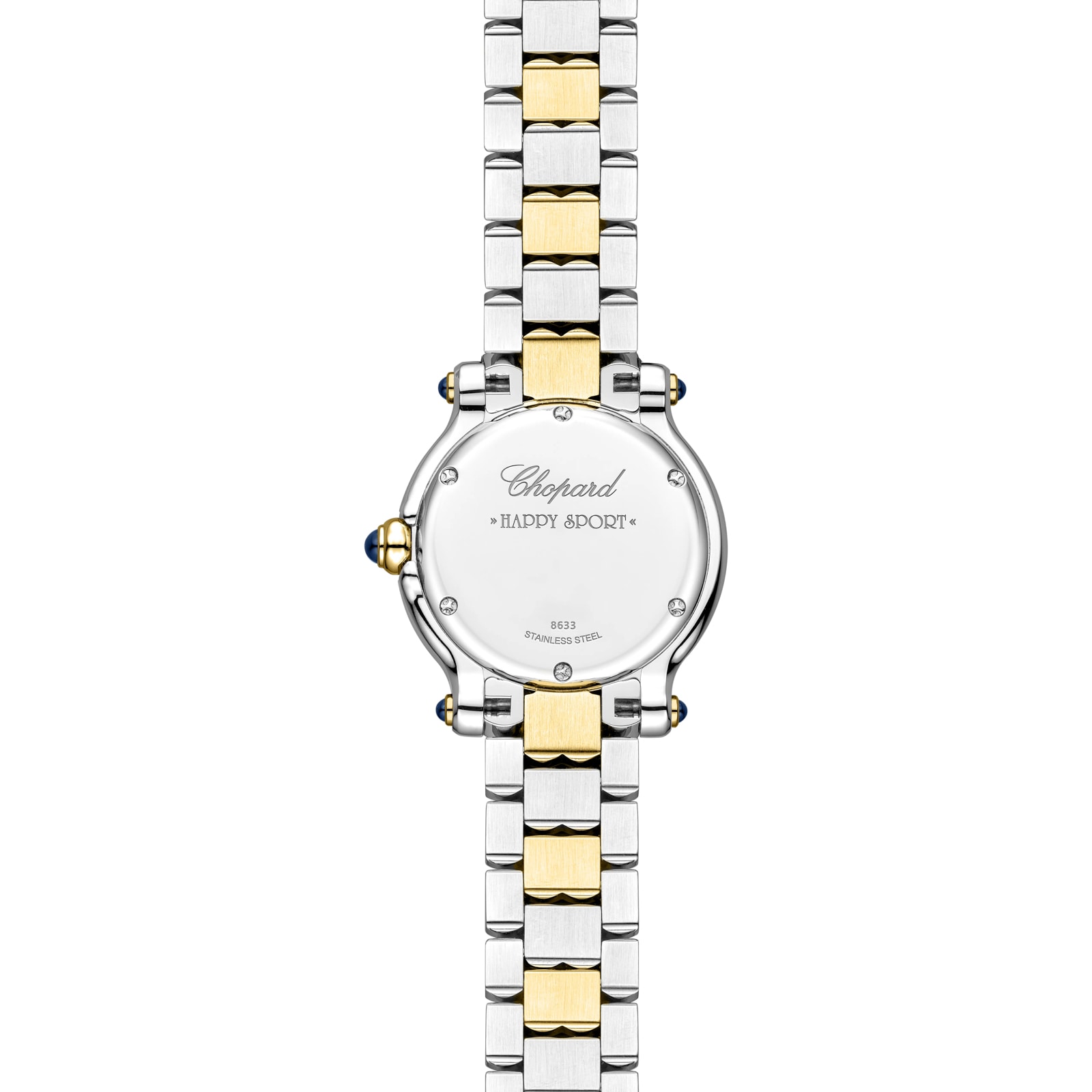Chopard Happy Sport The First 26mm, Quartz, Ethical Yellow Gold, Lucent Steel™, Diamonds