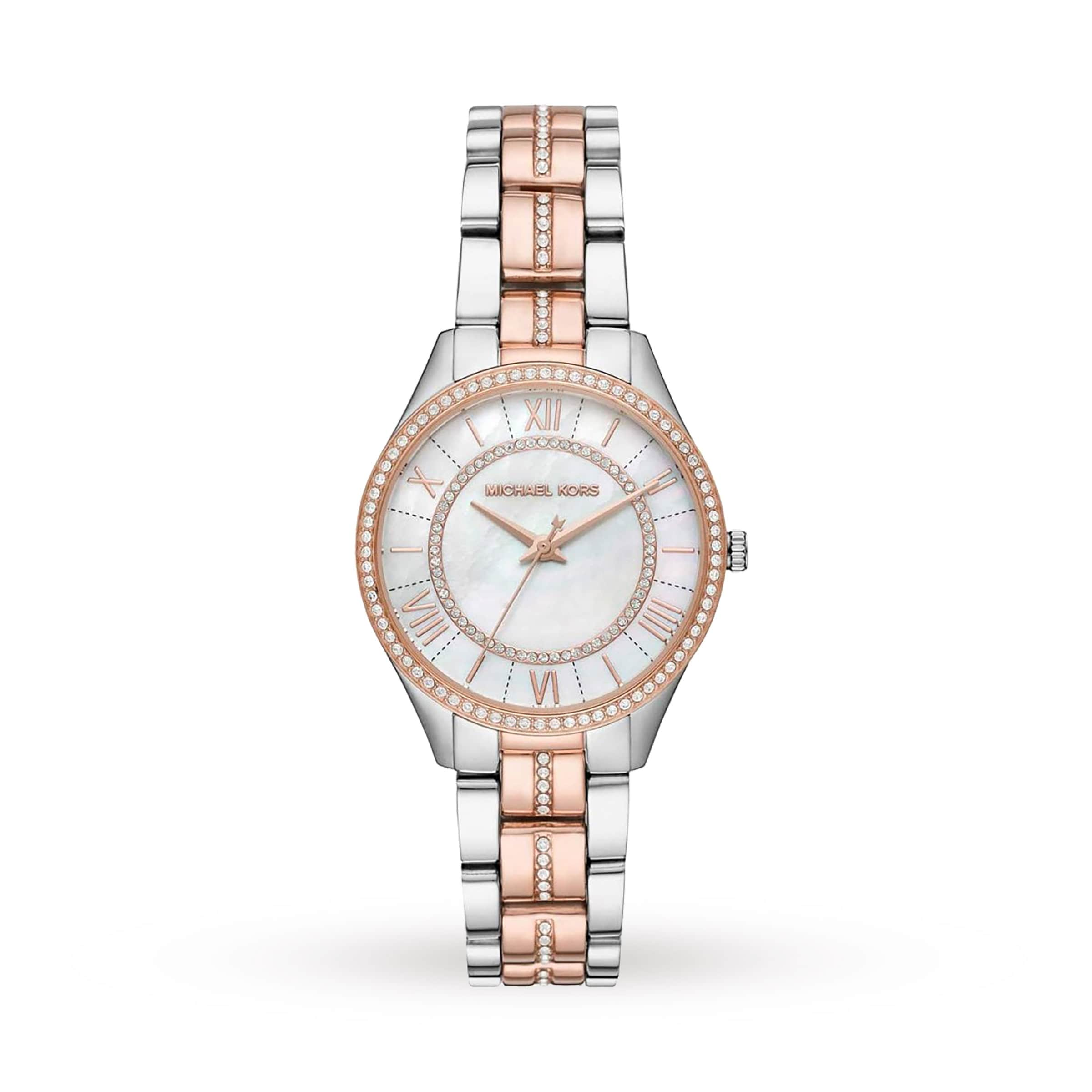 Michael kors two on sale tone women's watch