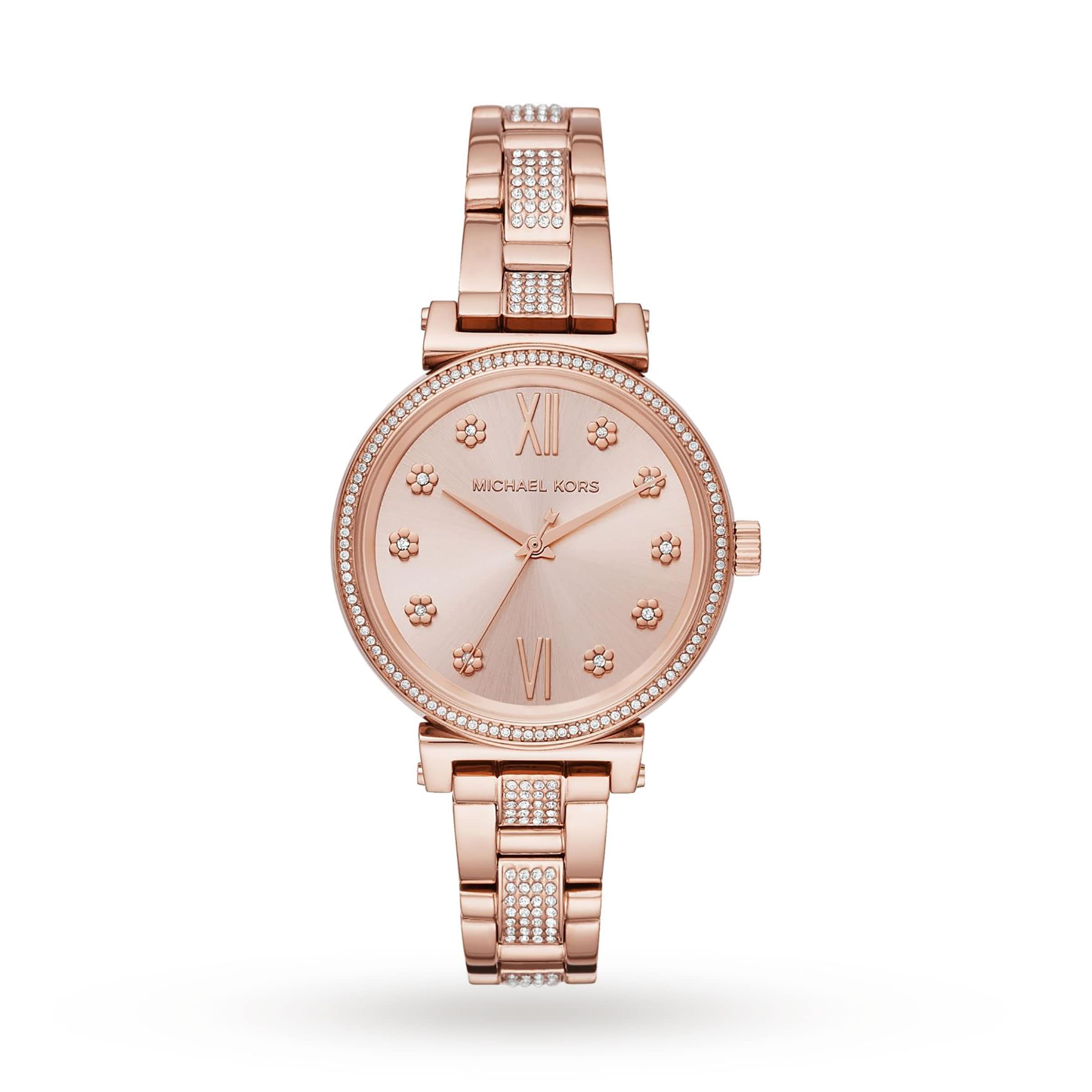 Michael kors sofie online rose gold watch