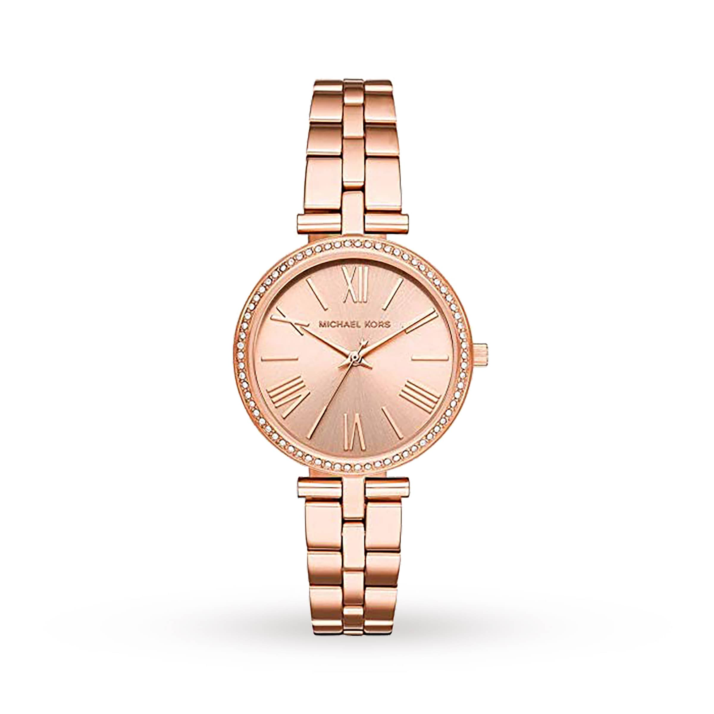 michael kors gold diamante watch