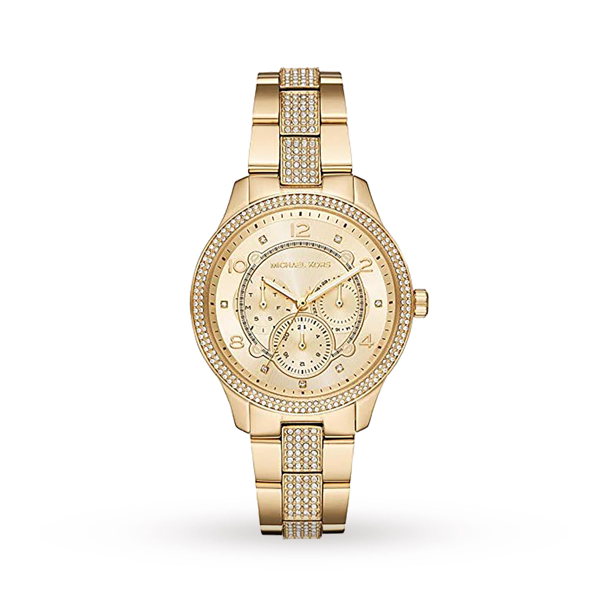 Michael kors runway on sale gold tone watch