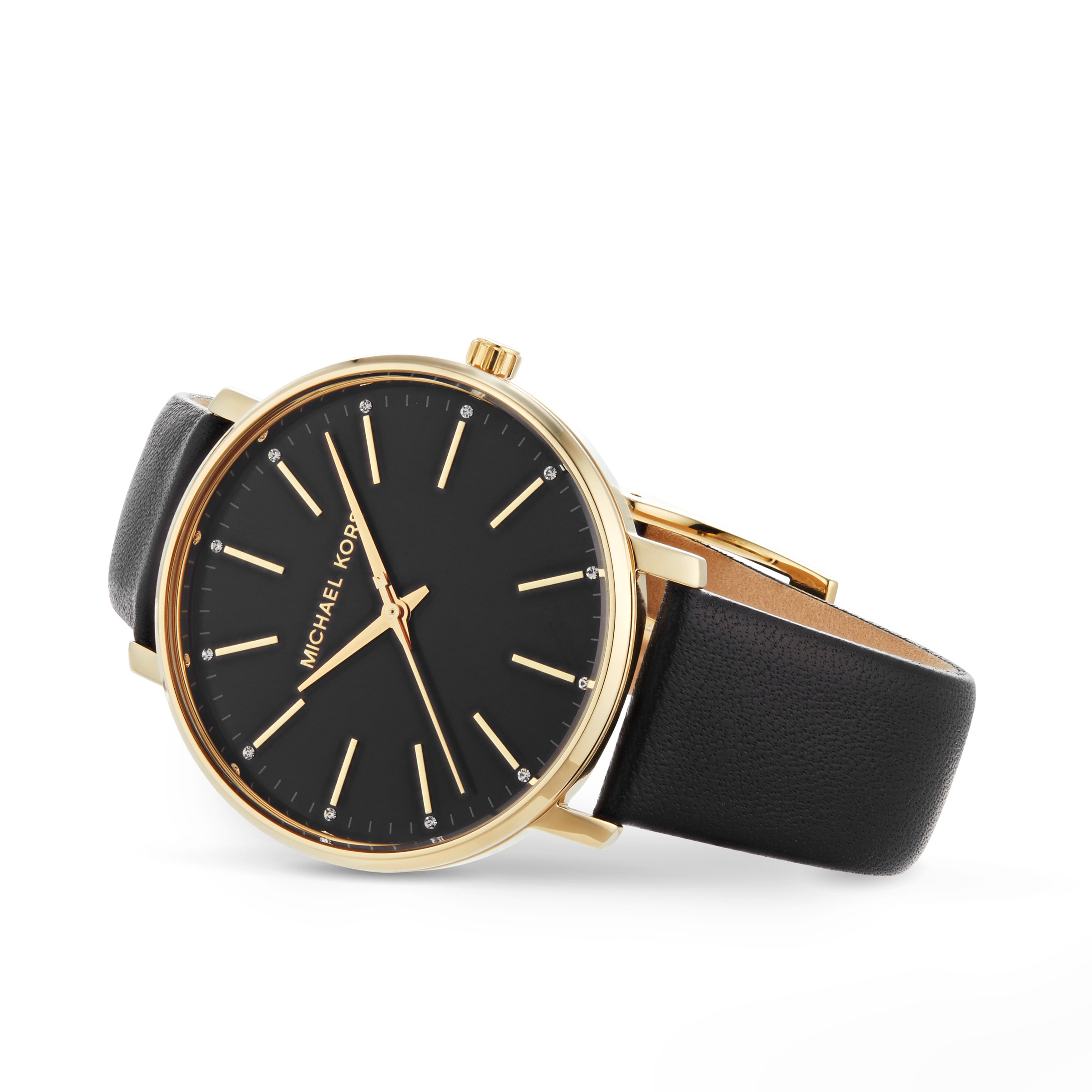 Michael kors black strap watch deals women's