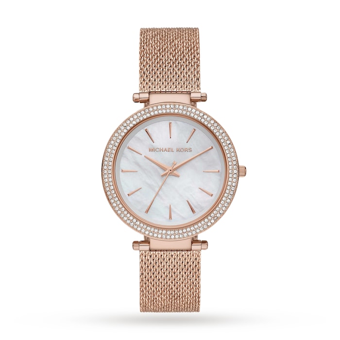 Michael Kors Darci Rose Gold Tone Mesh Ladies Watch