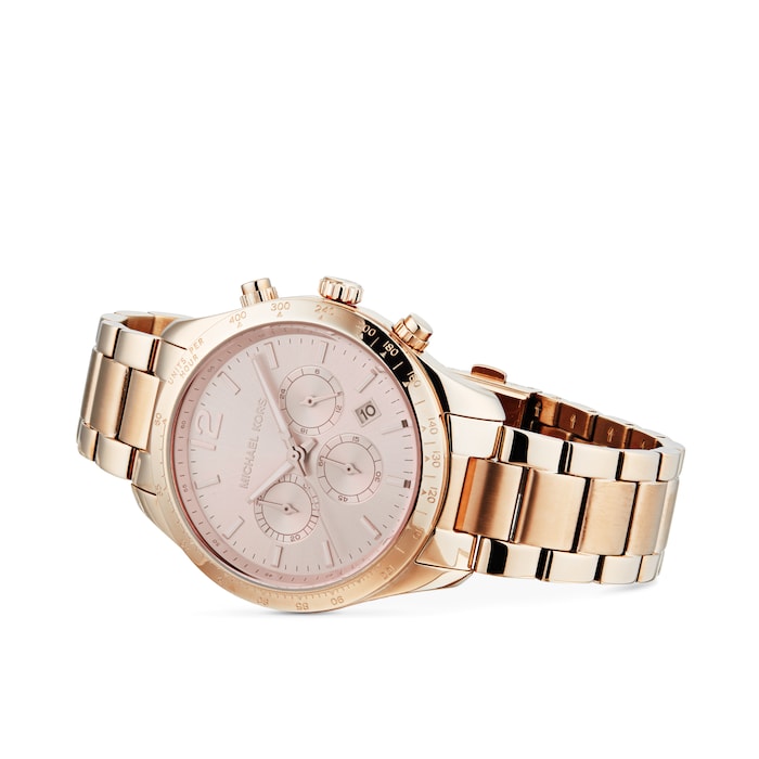 Michael Kors Layton Rose Gold Tone Dial Ladies Watch