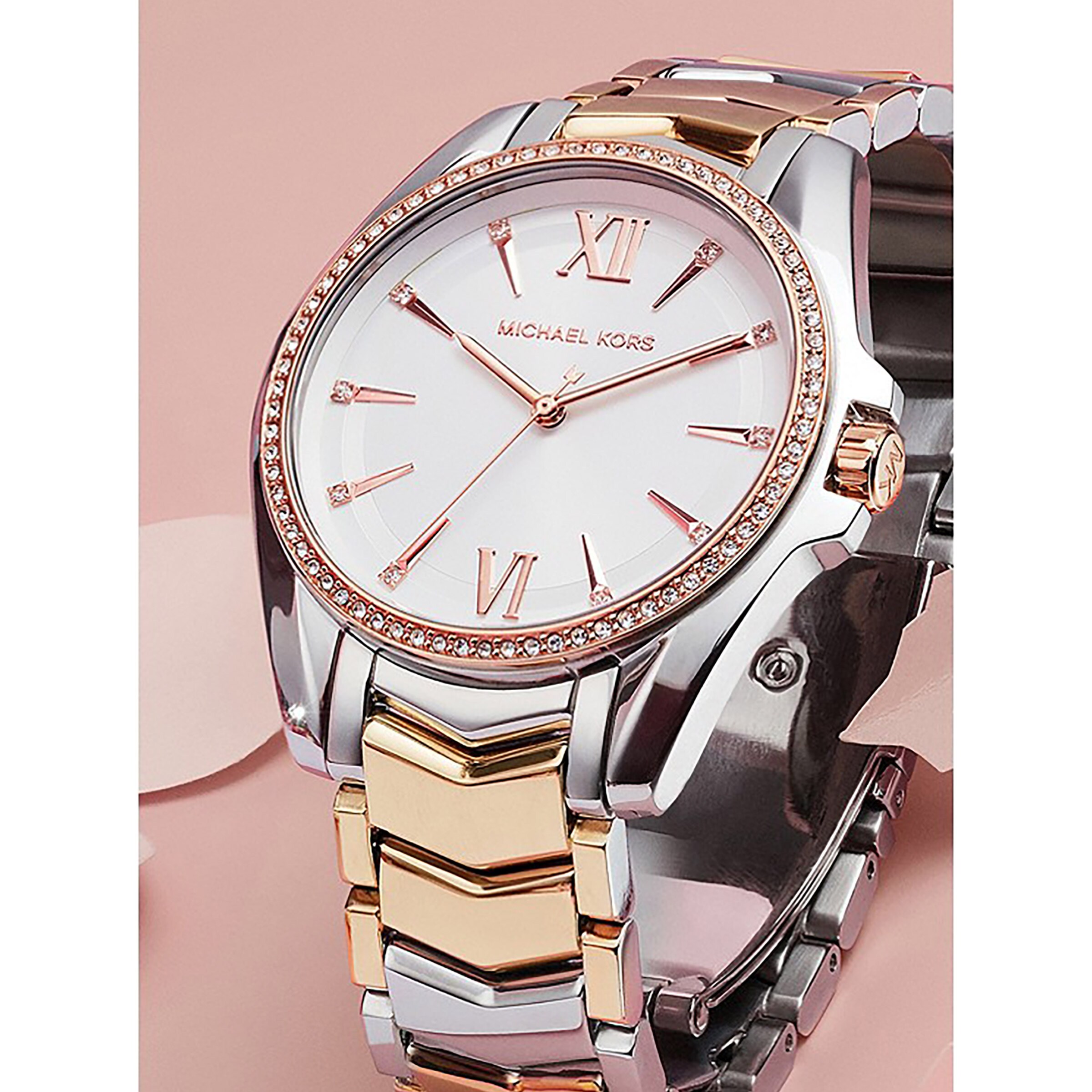 michael kors whitney two tone watch