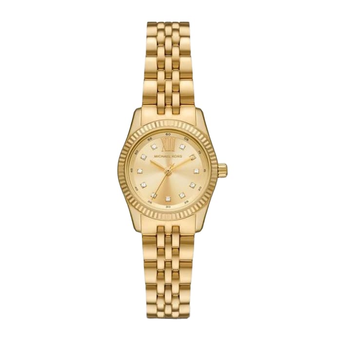 Michael Kors Petite Lexington Pave Gold-Tone Watch