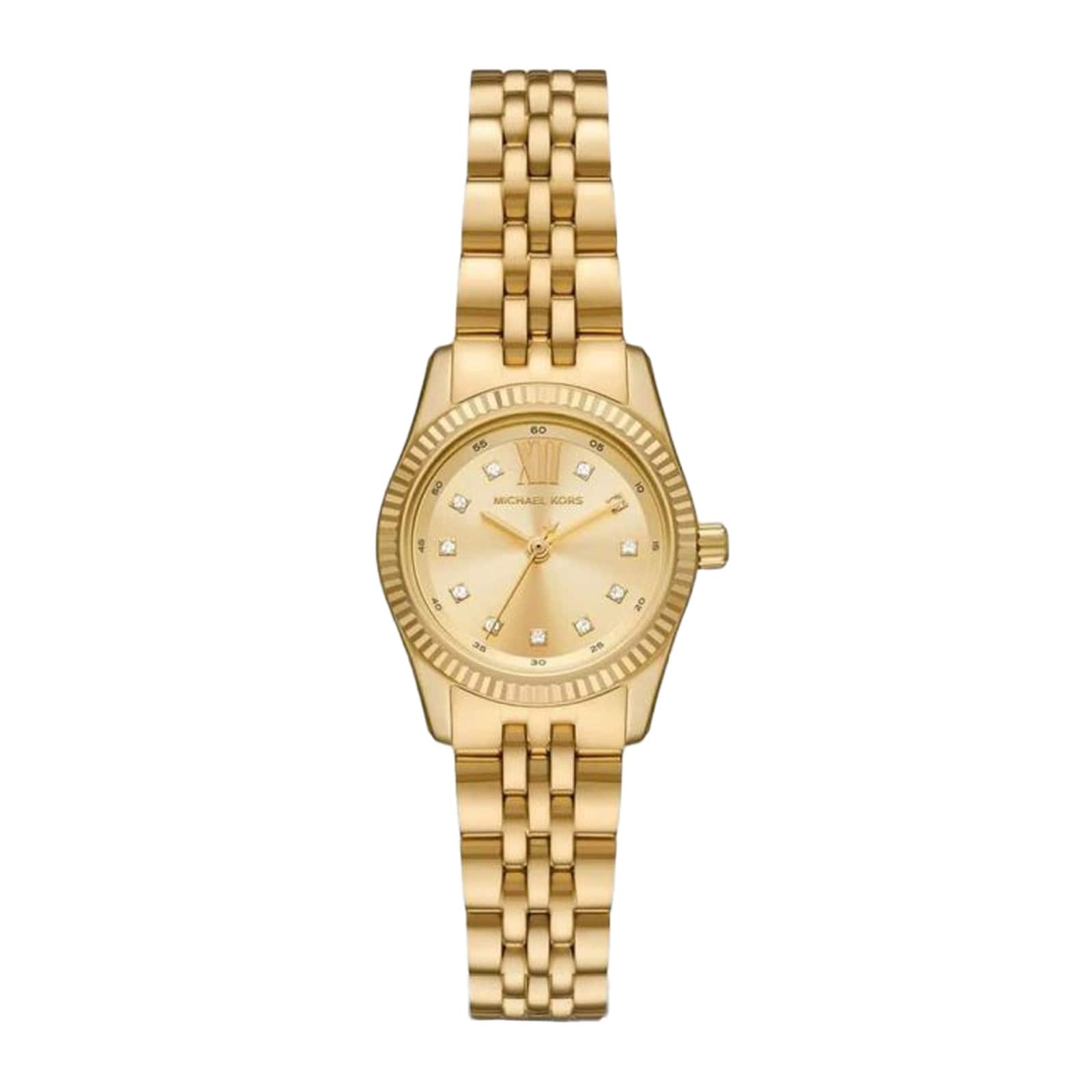 Michael Kors Petite Lexington Pave Gold-Tone Watch