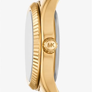 Michael Kors Petite Lexington Pave Gold-Tone Watch