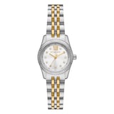 Michael Kors Petite Lexington Pavé Two-Tone 28mm Ladies Watch White