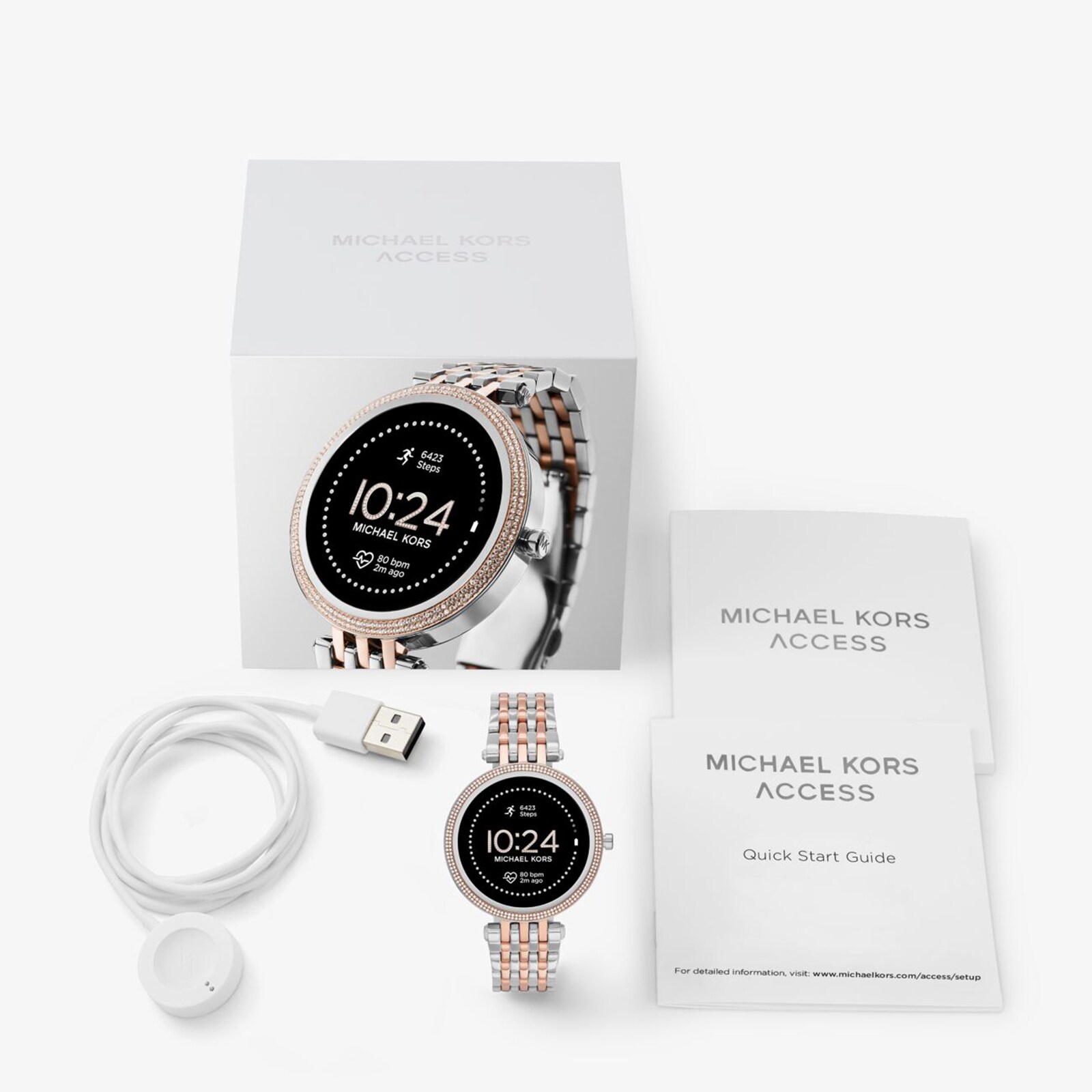 Michael Kors Gen 5E Darci Pave Two-Tone Smartwatch