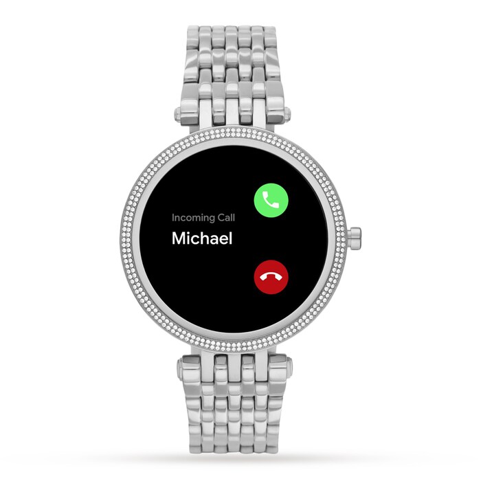 Michael Kors Gen 5E Darci Pave Silver-Tone Smartwatch