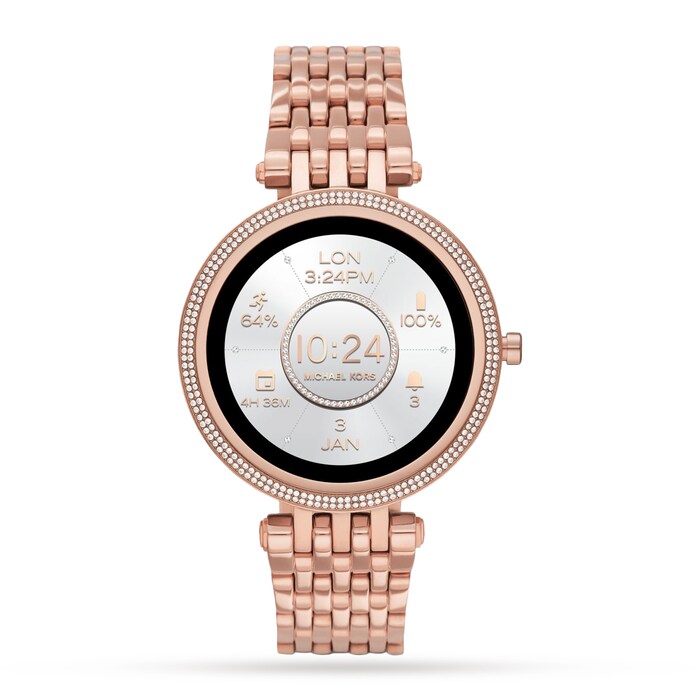 Michael Kors Gen 5E Darci Pave Rose Gold-Tone Smartwatch