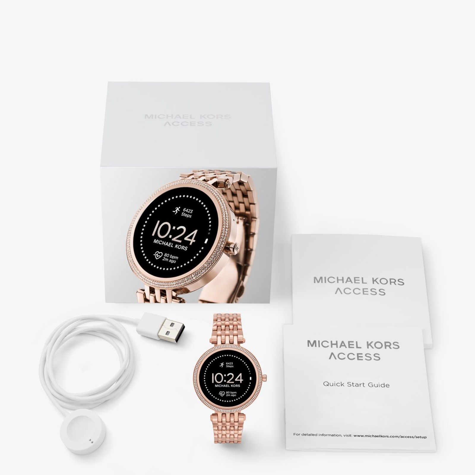 Smartwatch michael kors rose on sale gold