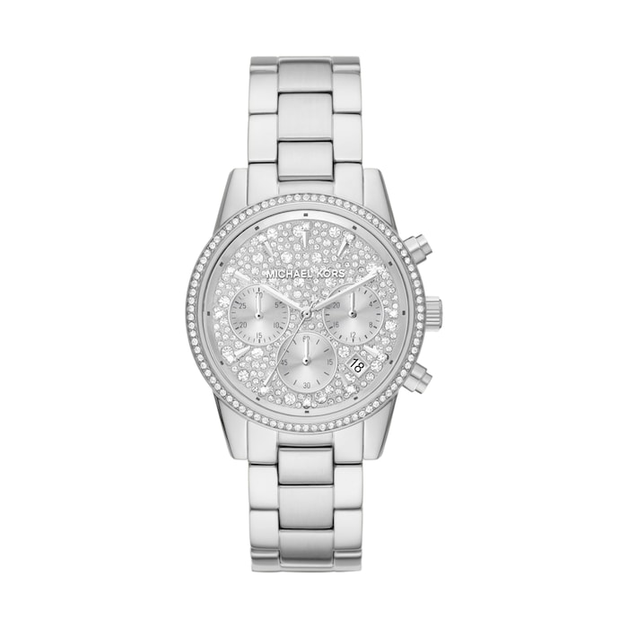 Michael Kors Ritz Chronograph 37mm Ladies Watch Silver