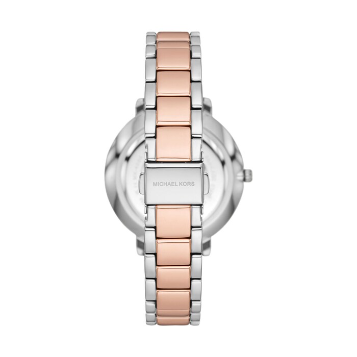 Michael Kors Pyper Embossed 38mm Ladies Watch White 2 Tone