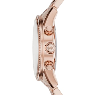 Michael Kors Ritz Chronograph 37mm Ladies Watch Rose Gold Michael Kors Ritz Chronograph 37mm Ladies Watch Rose Gold