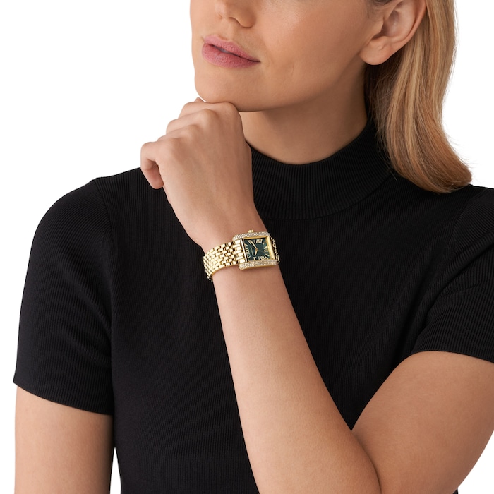 Michael Kors Petite Emery Pave Gold-Tone Watch