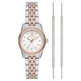 Michael Kors Lexington Pave Two-Tone Watch and Slider Bracelet Gift Set