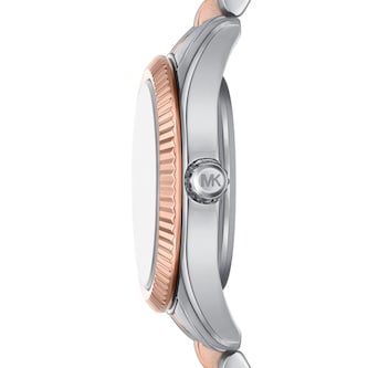 Michael Kors Lexington Pave Two-Tone Watch and Slider Bracelet Gift Set Michael Kors Lexington Pave Two-Tone Watch and Slider Bracelet Gift Set