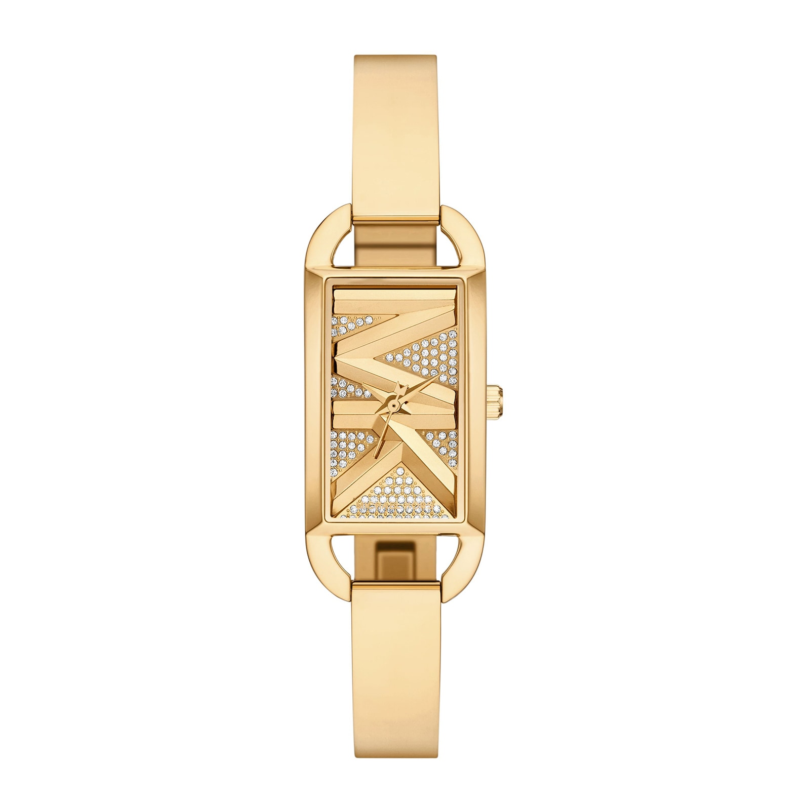 Michael Kors Mini Empire Pave Gold-Tone Bangle Watch