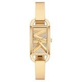 Michael Kors Mini Empire Pave Gold-Tone Bangle Watch