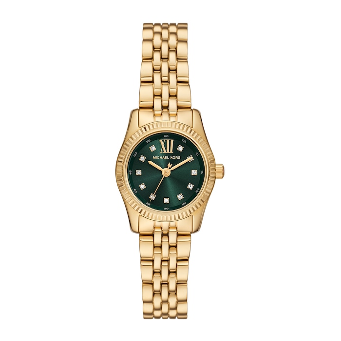 Michael Kors Petite Lexington Pave Gold-Tone Watch