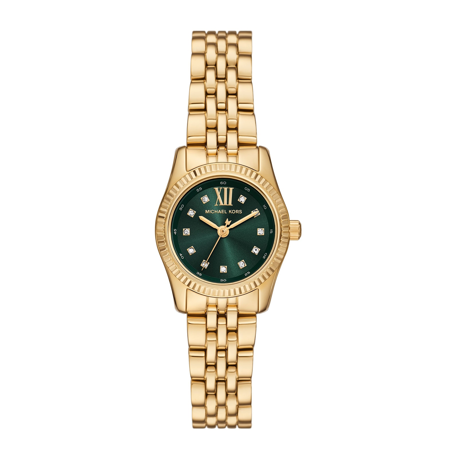 Michael Kors Petite Lexington Pave Gold-Tone Watch