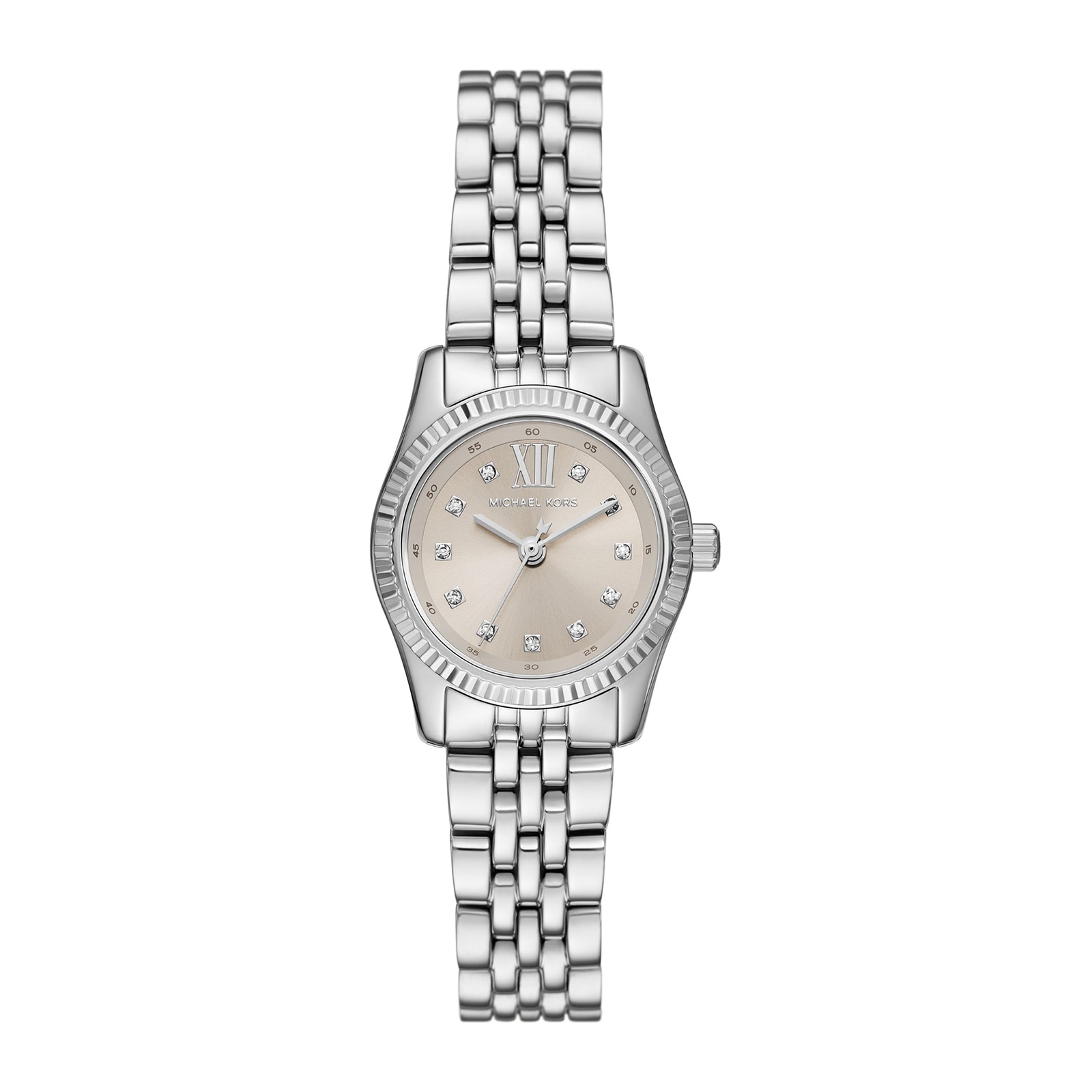 Michael Kors Petite Lexington Pave Silver-Tone Watch Michael Kors Petite Lexington Pave Silver-Tone Watch