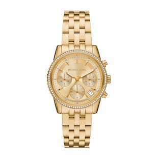 Michael Kors Mini Bryant Pave Gold-Tone Watch