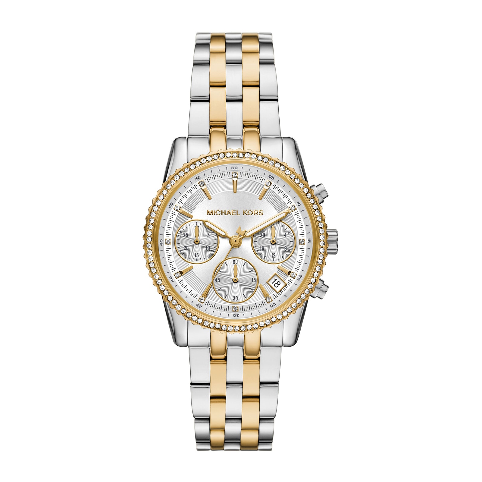 Michael Kors Mini Bryant Pave Two-Tone Watch Michael Kors Mini Bryant Pave Two-Tone Watch