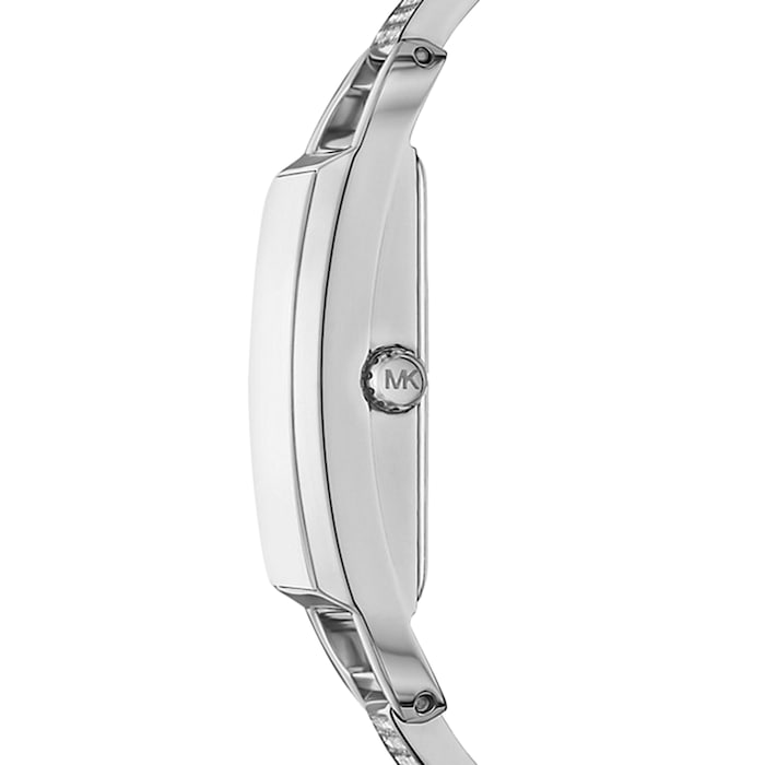 Michael Kors Mini Empire Pave Silver-Tone Bangle Watch
