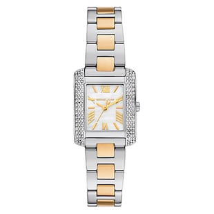 Michael Kors Petite Emery Pave Two-Tone Watch