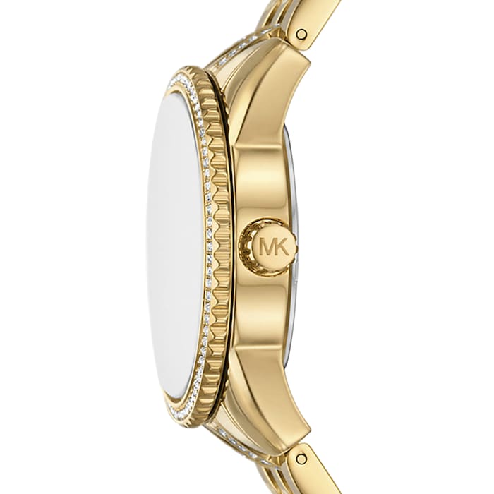 Michael Kors Mini Bryant Pave Logo Gold-Tone Watch