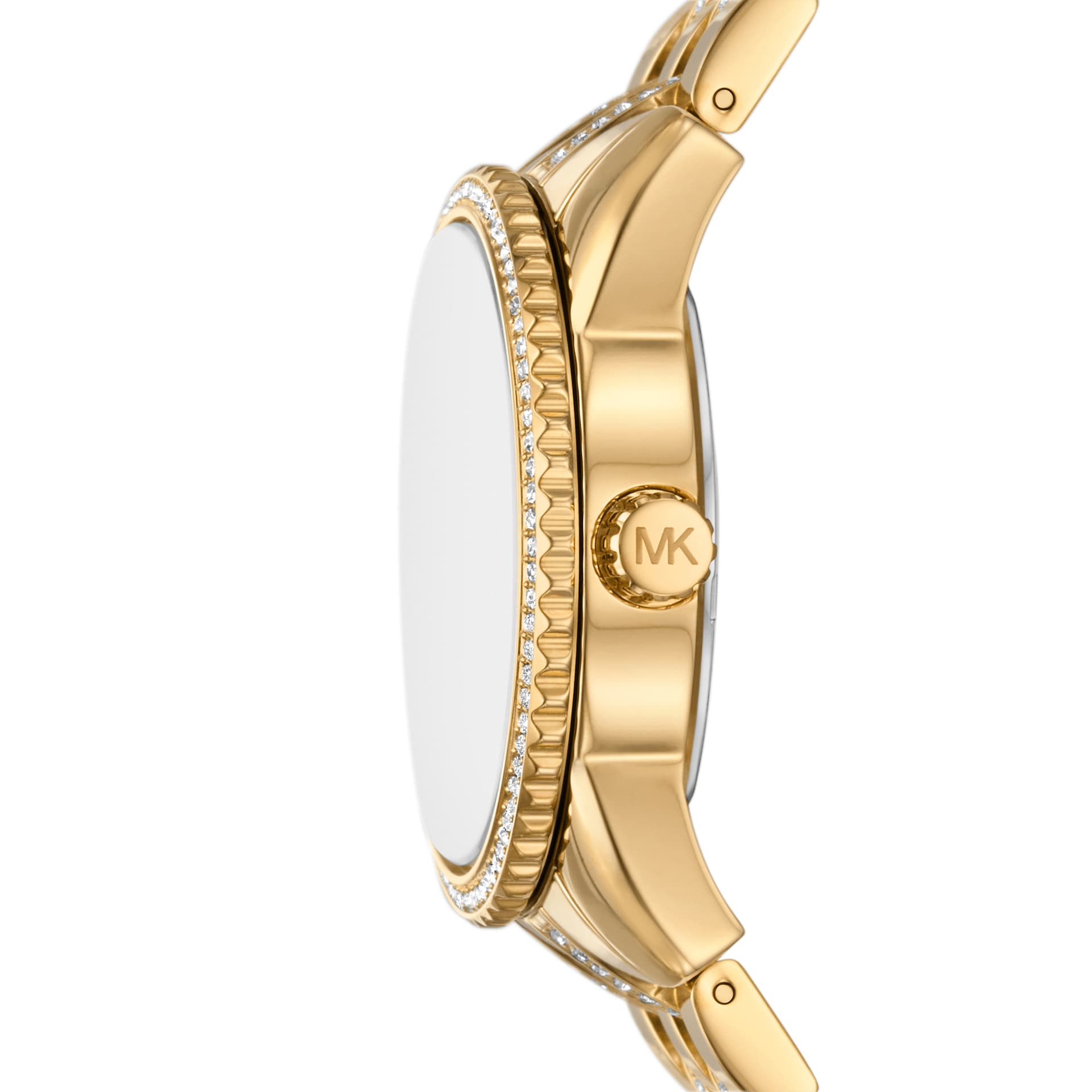 Michael Kors Bryant Pave Logo Gold-Tone Watch