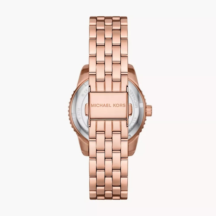 Michael Kors Mini Bryant Three-Hand Rose Gold-Tone Stainless Steel Watch