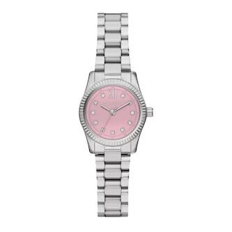 Michael Kors Petite Lexington Pave Silver-Tone 26mm Ladies Watch