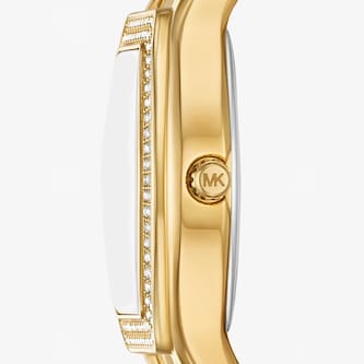Michael Kors Petite Chelsea Pavé Gold-Tone 25mm Ladies Watch