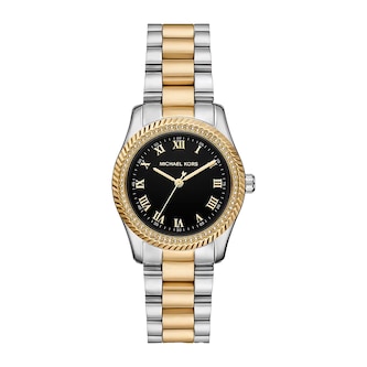 Michael Kors Mini Lexington Pavé Two-Tone 33mm Ladies Watch Black