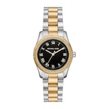 Michael Kors Mini Lexington Pavé Two-Tone 33mm Ladies Watch Black