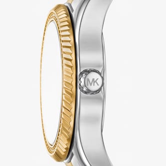 Michael Kors Mini Lexington Pavé Two-Tone 33mm Ladies Watch Black