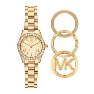 Michael Kors Lexington Brushed Gold-Tone 26mm Ladies Watch Gift Set