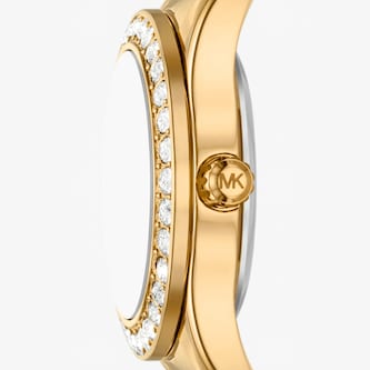Michael Kors Lexington Brushed Gold-Tone 26mm Ladies Watch Gift Set