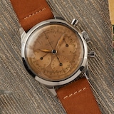 Pre-Owned Universal Geneve by Analog Shift Universal Geneve Oversized Salmon Chronograph