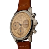 Pre-Owned Universal Geneve by Analog Shift Universal Geneve Oversized Salmon Chronograph