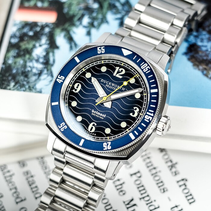 Duckworth Prestex Belmont Blue Dial on Steel Bracelet