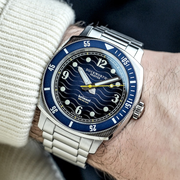 Duckworth Prestex Belmont Blue Dial on Steel Bracelet