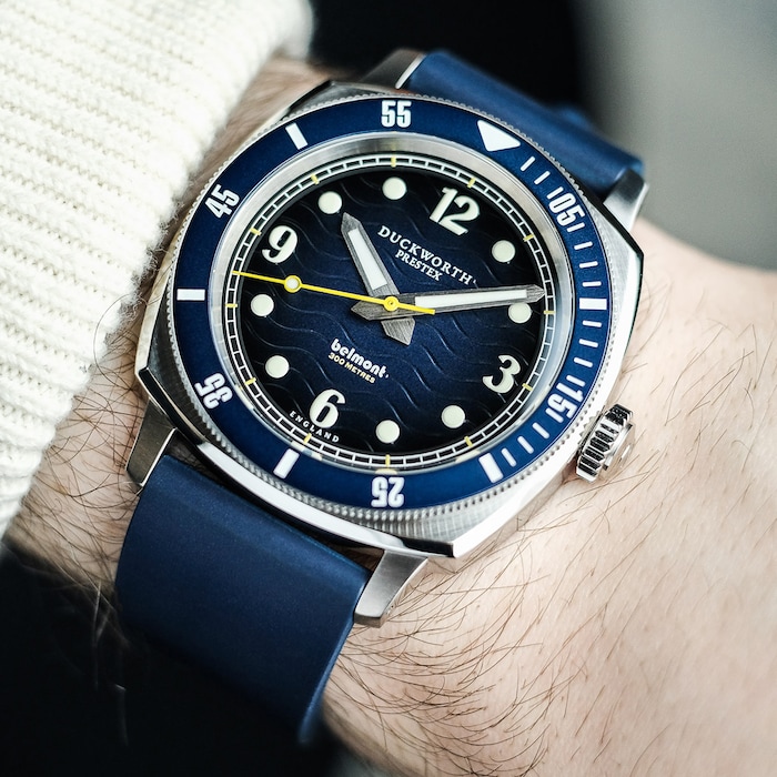 Duckworth Prestex Belmont Blue Dial on Blue Rubber