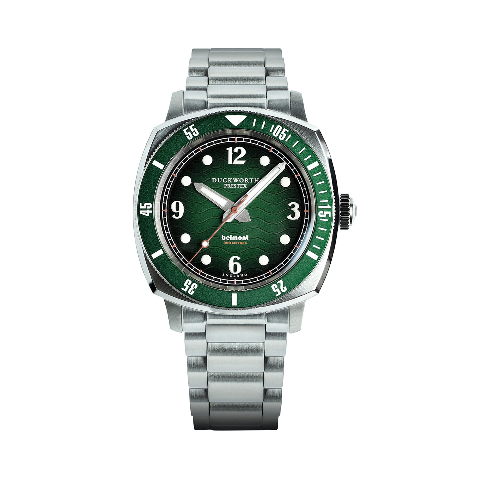 Duckworth Prestex Belmont Green Dial on Steel Bracelet