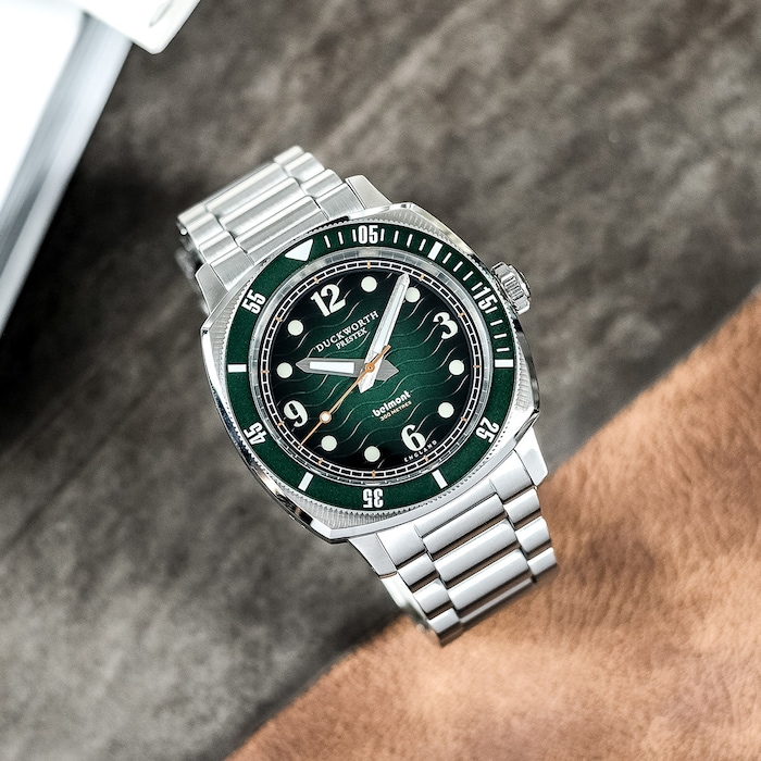 Duckworth Prestex Belmont Green Dial on Steel Bracelet