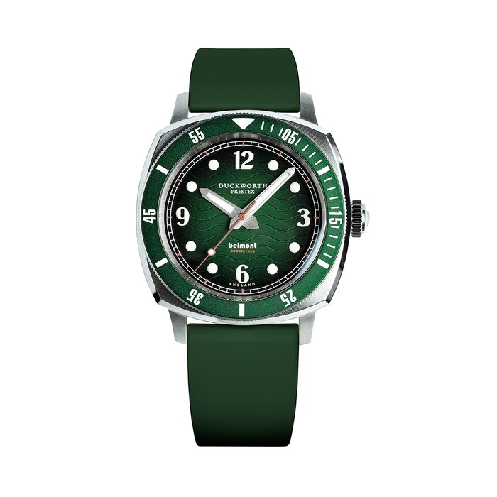 Duckworth Prestex Belmont Green Dial on Green Rubber